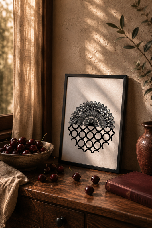 Crown — Original Hand-Drawn Mandala Art Print