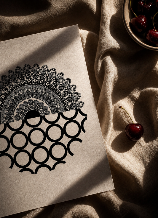 Crown — Original Hand-Drawn Mandala Art Print