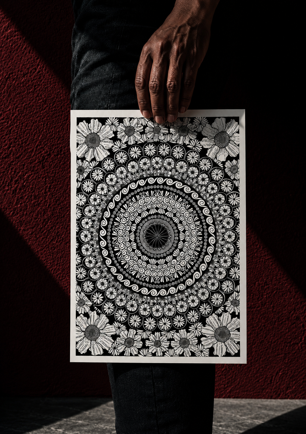 In Bloom — Original Hand-Drawn Mandala Art Print