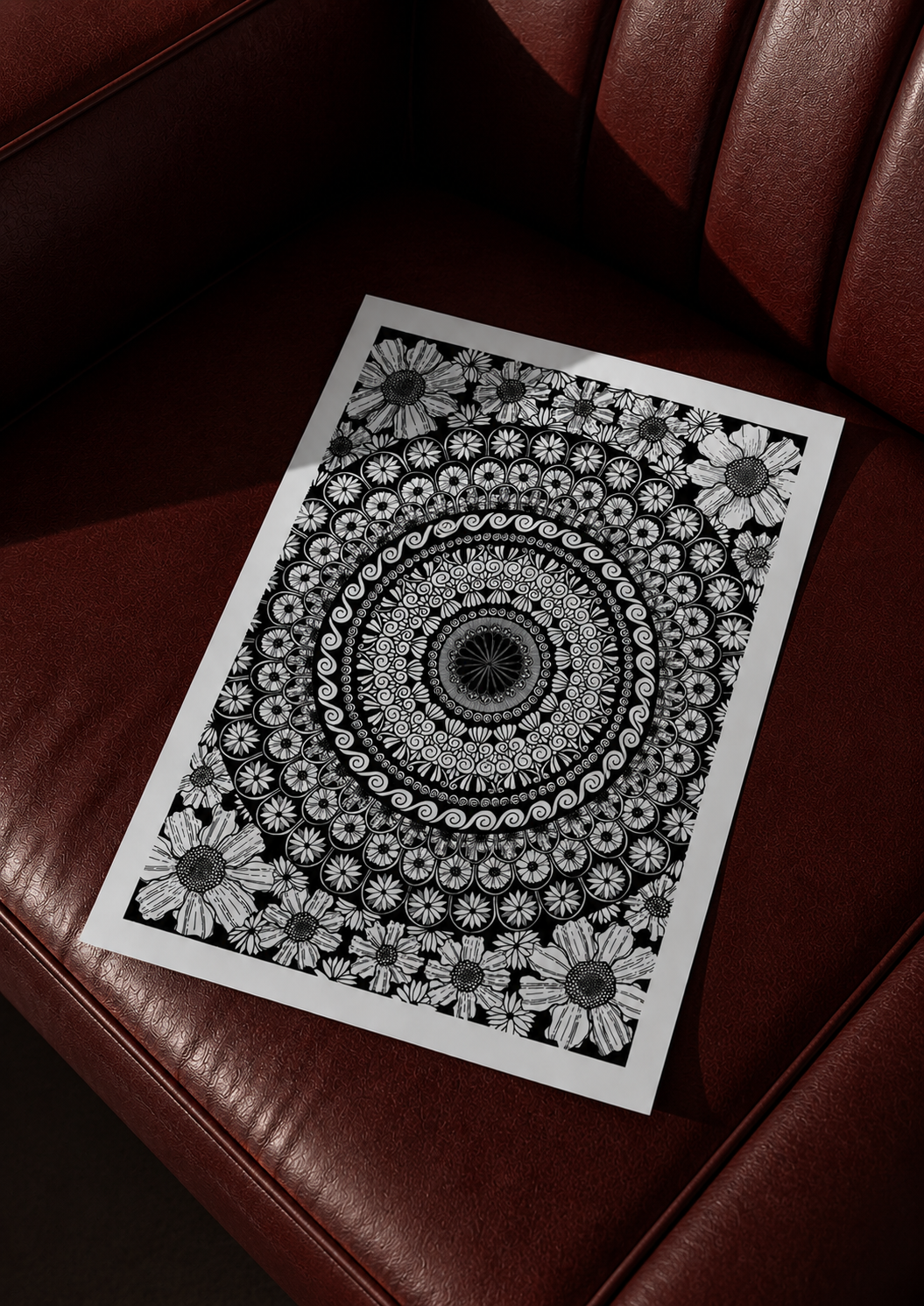 In Bloom — Original Hand-Drawn Mandala Art Print